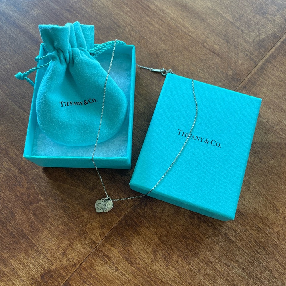Tiffany’s Double Heart Tag Pendant in Silver